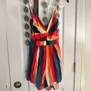 Luxxel Multicolor Striped Kids One Piece